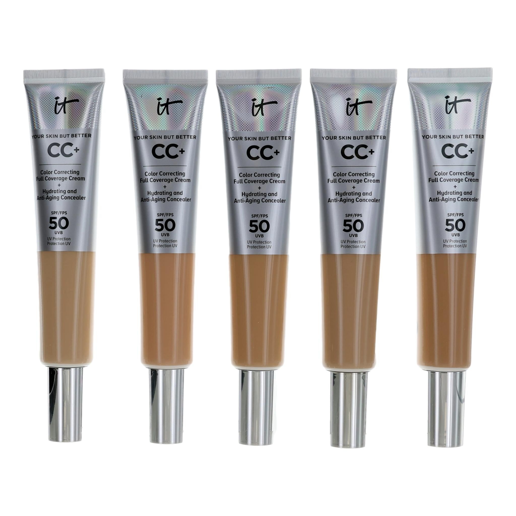 It Cosmetics CC Cream Full Coverage Cream by It Cosmetics, 2.53 oz Color Correcting Foundation SPF 50- 