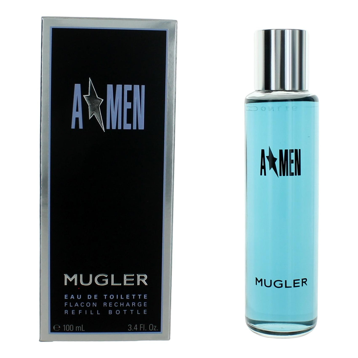 Angel by Thierry Mugler, (A*men) 3.4 oz Refill EDT Splash for Men