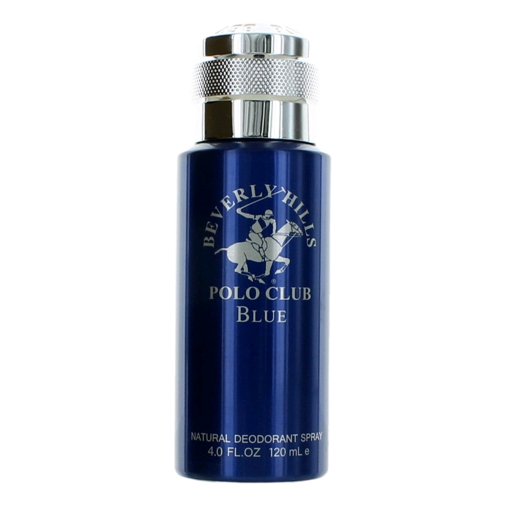 BHPC Blue by Beverly Hills Polo Club, 4 oz Natural Deodorant Spray men