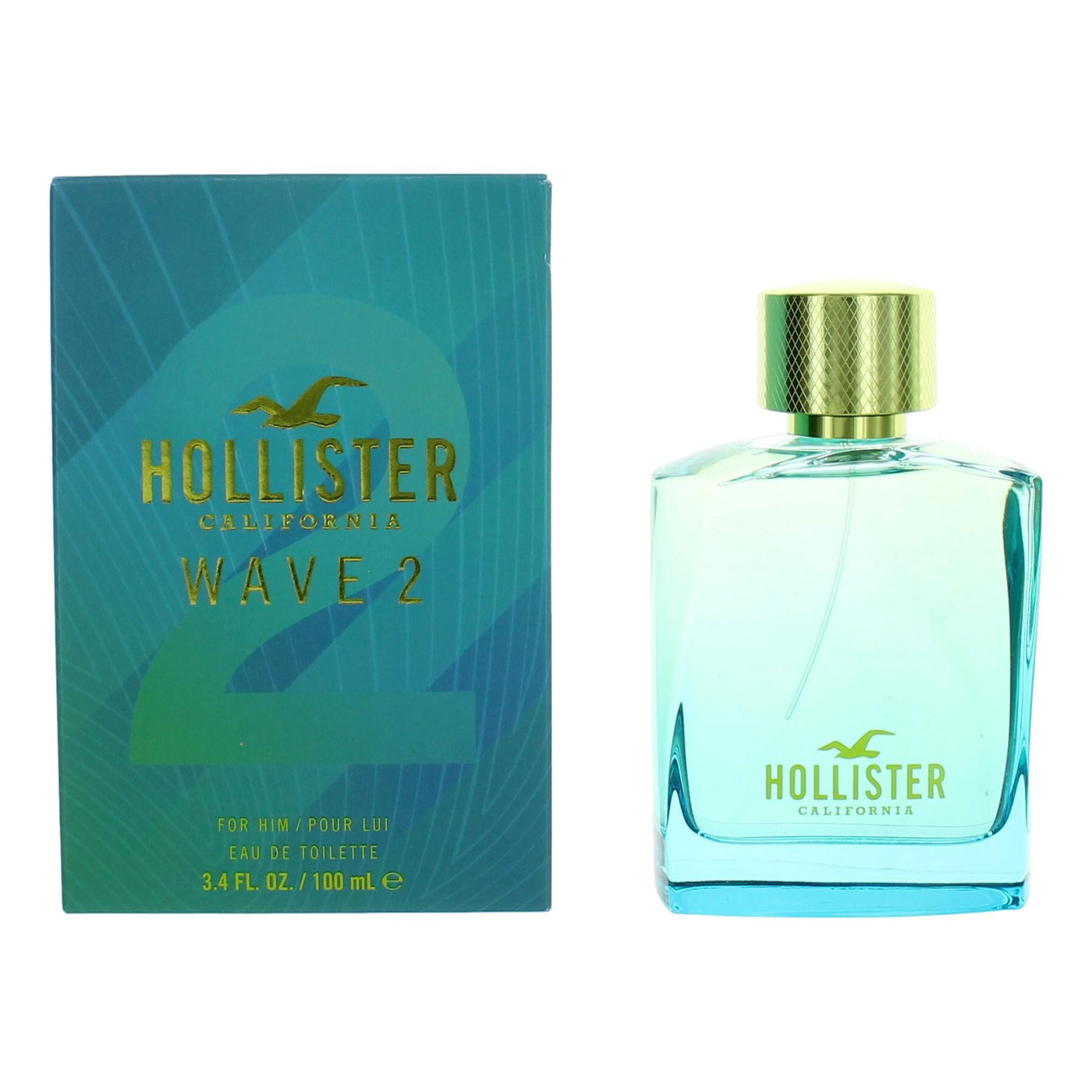 Wave 2 by Hollister, 3.4 oz EDT Spray for Men