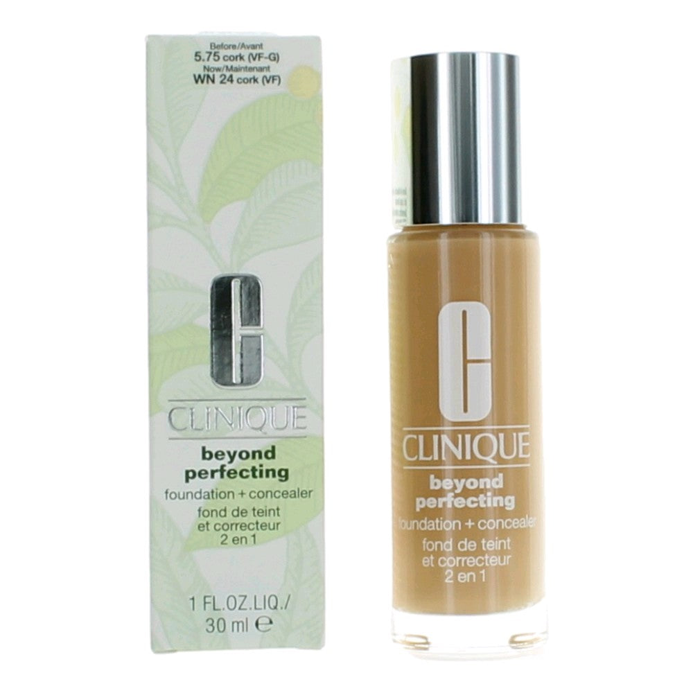 Clinique Beyond Perfecting by Clinique, 1 oz Foundation + Concealer- WN 24 Cork