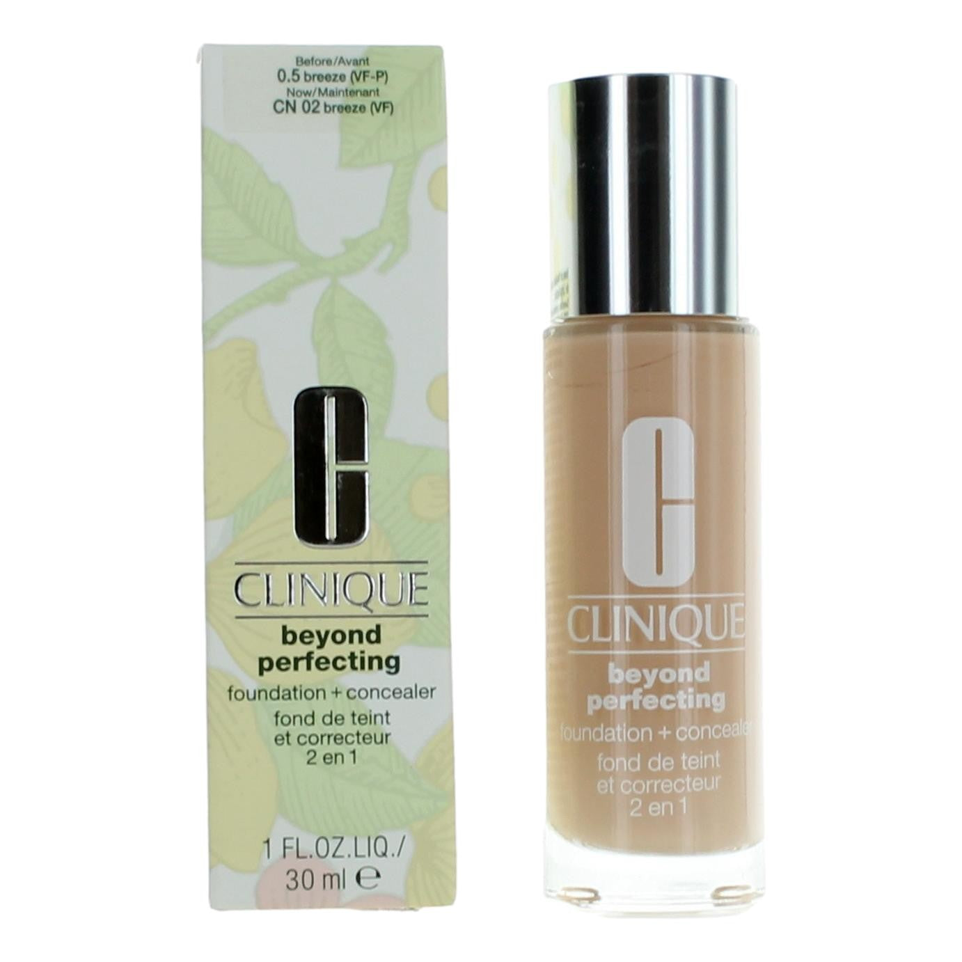 Clinique Beyond Perfecting by Clinique, 1 oz Foundation + Concealer- CN 02 Breeze