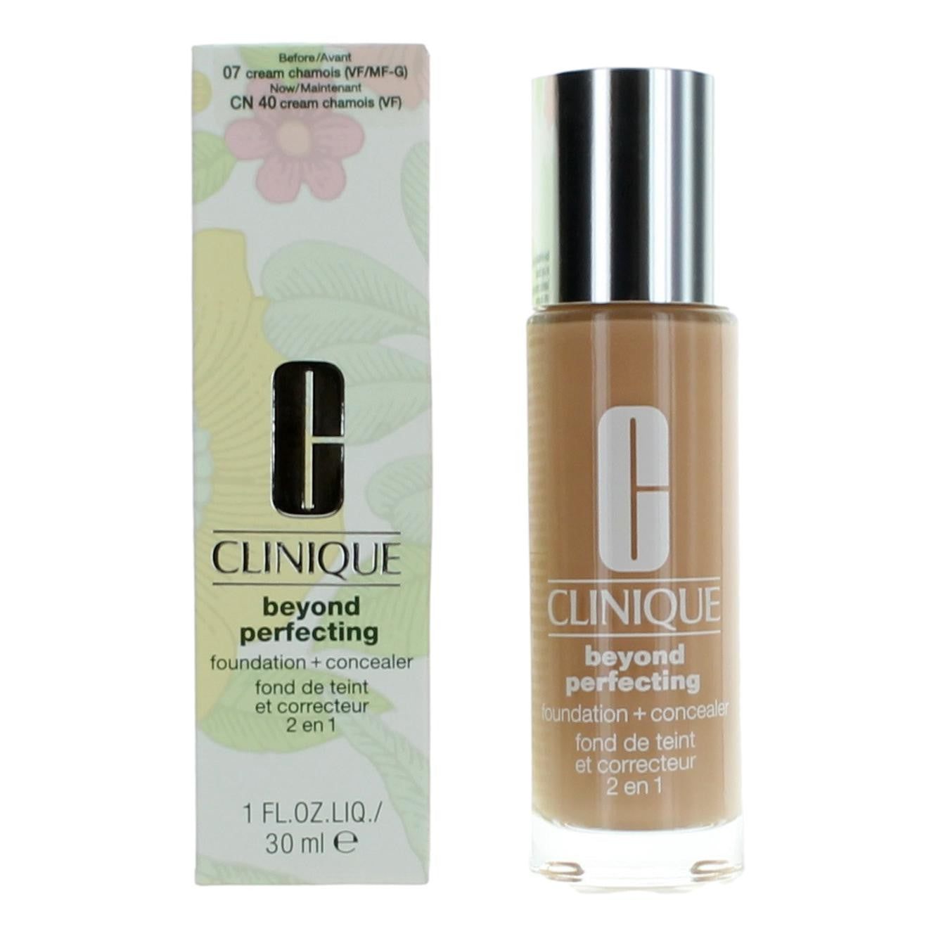 Clinique Beyond Perfecting by Clinique, 1 oz Foundation + Concealer- CN 40 Cream Chamois