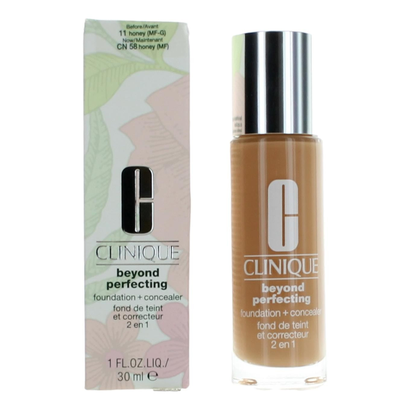 Clinique Beyond Perfecting by Clinique, 1 oz Foundation + Concealer- CN 58 Honey