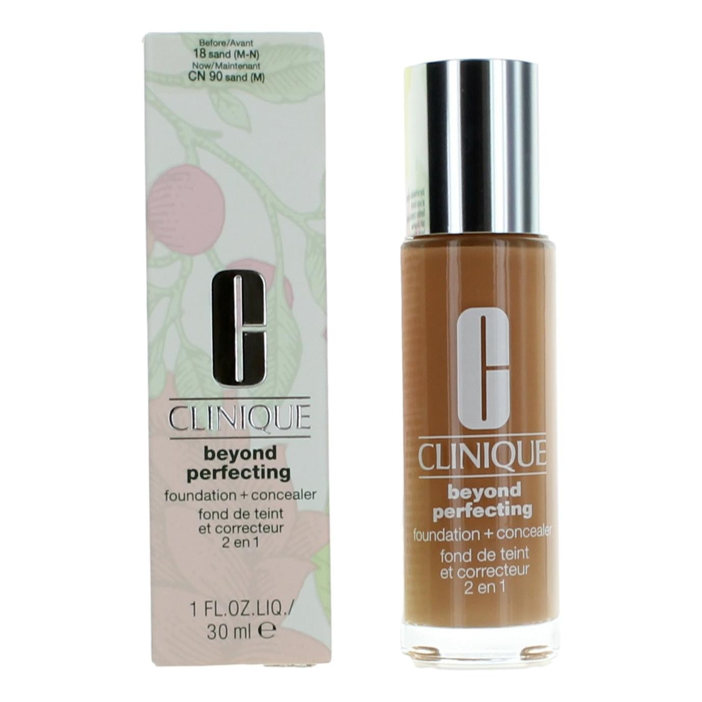 Clinique Beyond Perfecting by Clinique, 1 oz Foundation + Concealer- CN 90 Sand