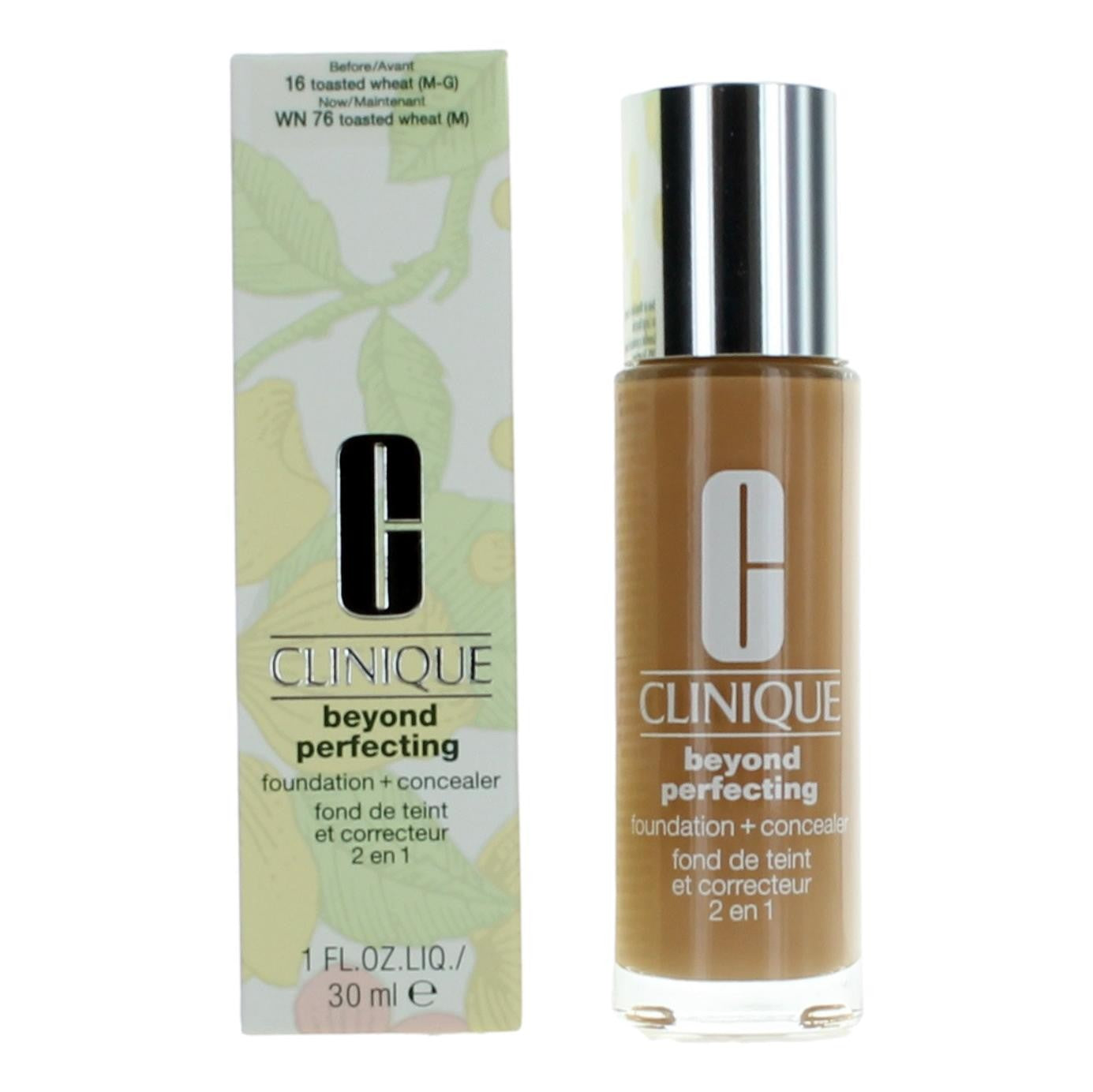 Clinique Beyond Perfecting by Clinique, 1 oz Foundation + Concealer- WN 76 Toasted Wheat