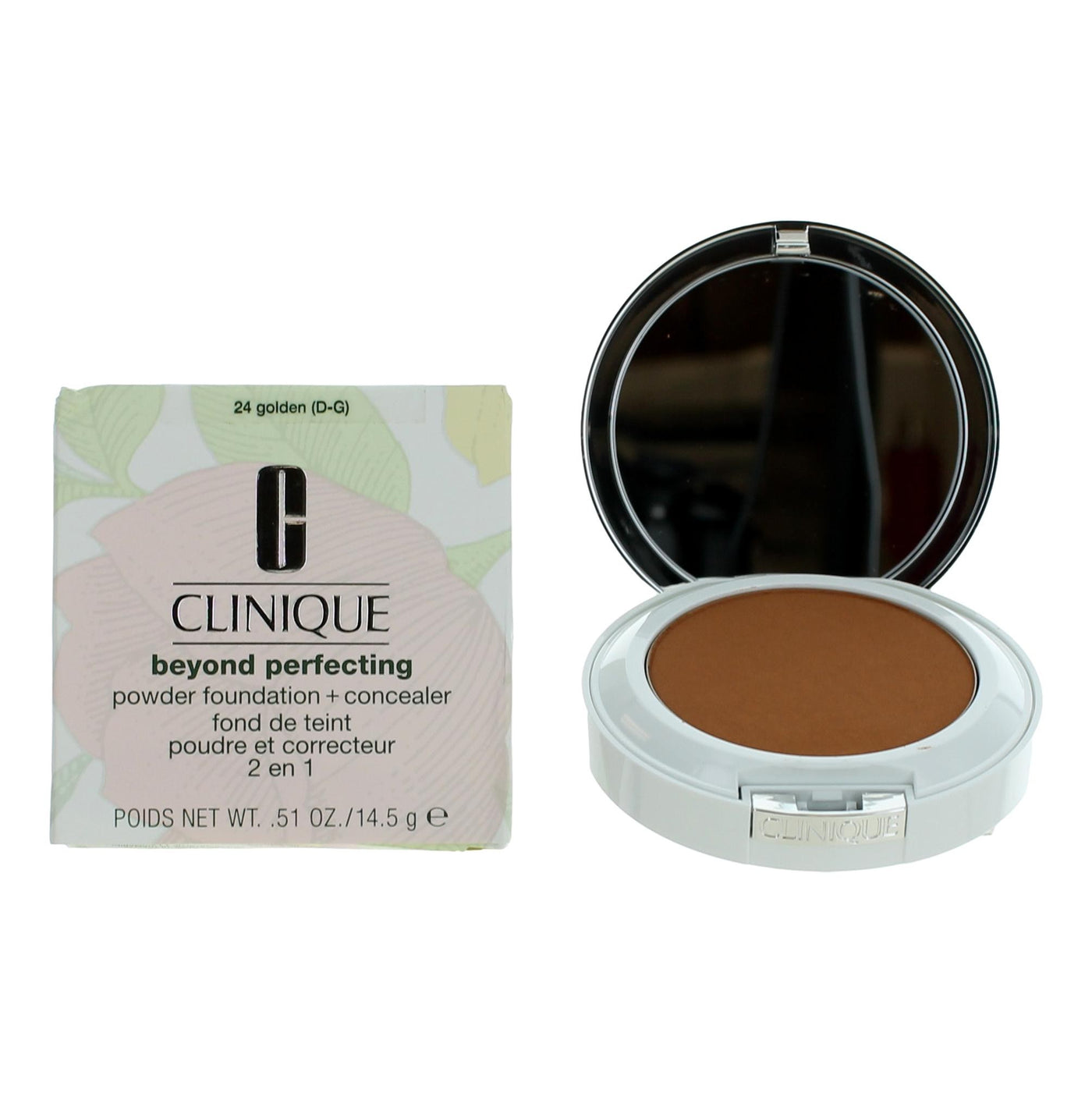 Clinique Beyond Perfecting by Clinique, .51 oz Powder Foundation + Concealer- 24 Golden