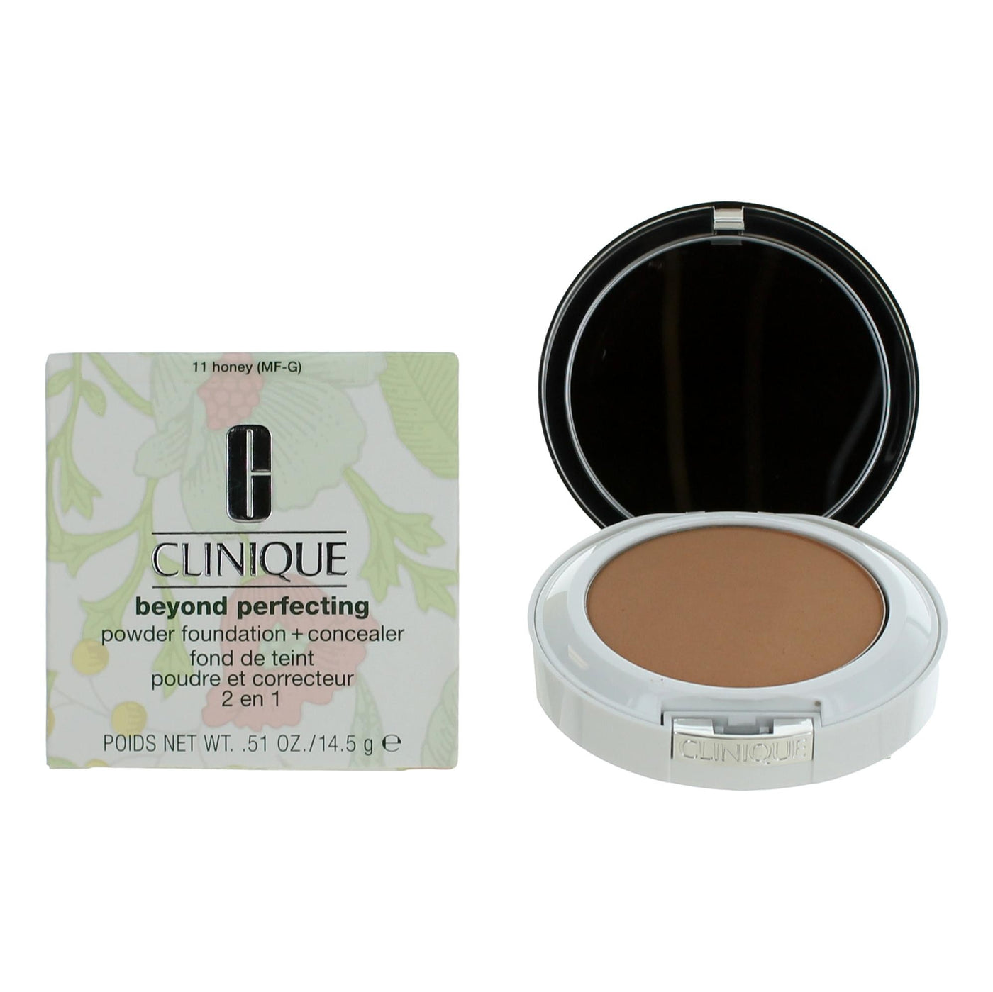 Clinique Beyond Perfecting by Clinique, .51 oz Powder Foundation + Concealer- 11 Honey