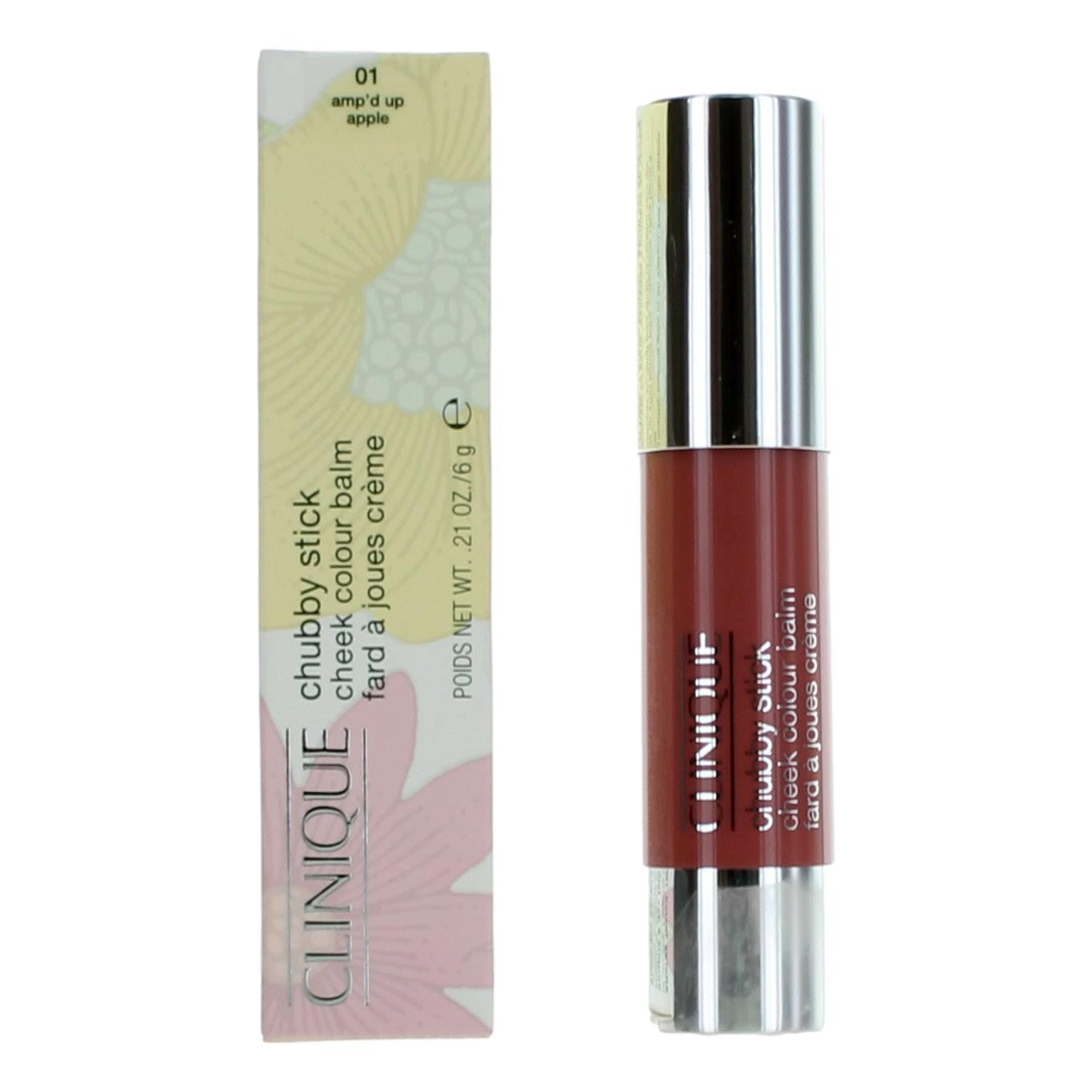 Clinique Chubby Stick by Clinique, .21 oz Cheek Colour Balm- 01 Amp'd Up Apple