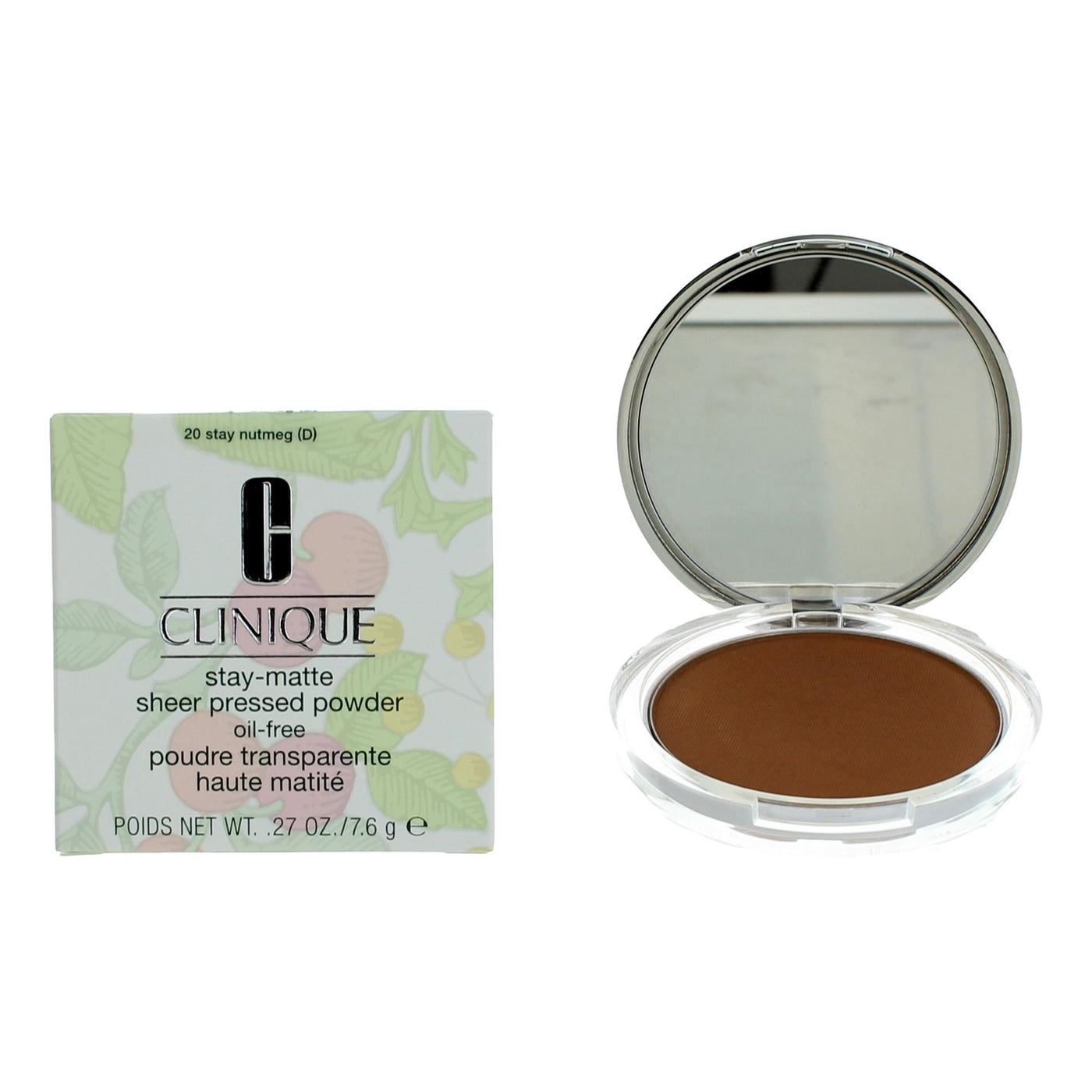 Clinique Stay-Matte by Clinique, .27 oz Sheer Pressed Powder- 20 Stay Nutmeg