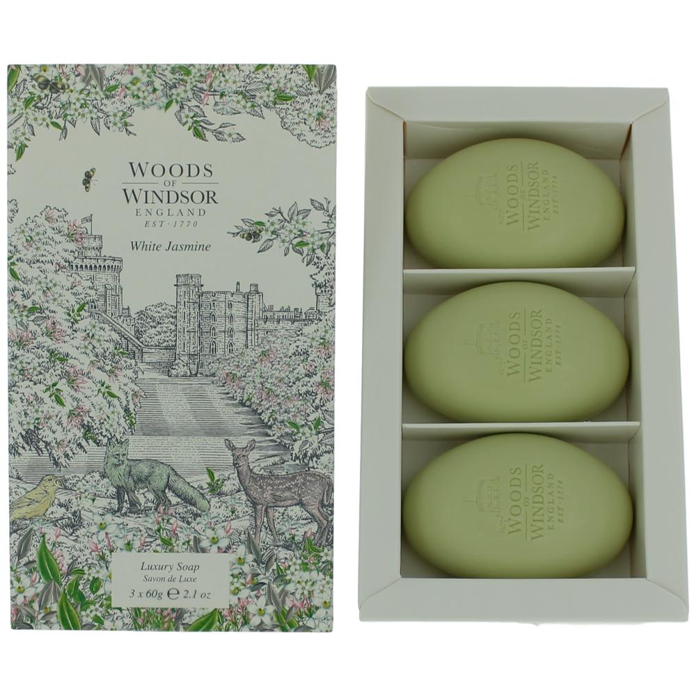 Woods of Windsor White Jasmine by Woods of Windsor, 3 X 2.1oz Luxury Soap women